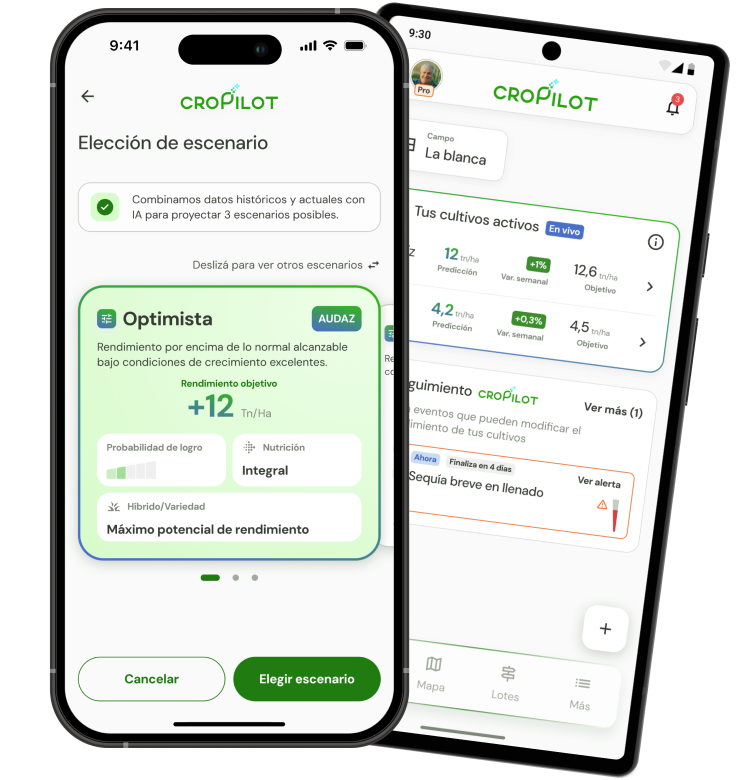 Cropilot en dispositivos
